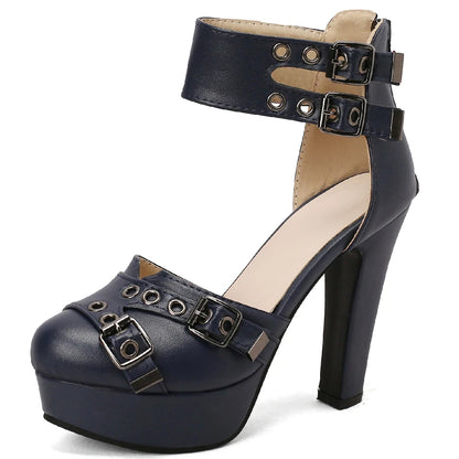 Red Platform High Heels Women's Sandals Summer Shoes 2025 Strap Black White Pumps Wedding Dance Party Shoes Large Size 50