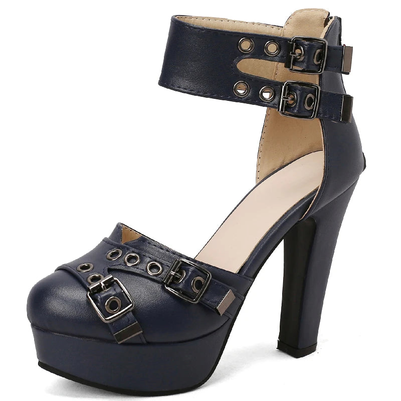 Red Platform High Heels Women's Sandals Summer Shoes 2025 Strap Black White Pumps Wedding Dance Party Shoes Large Size 50