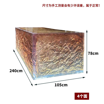 Premium Light Luxury Transparent Resin Hotel Front Desk Restaurant Villa Kitchen Partition Luminous Crystal Glacier Island Table