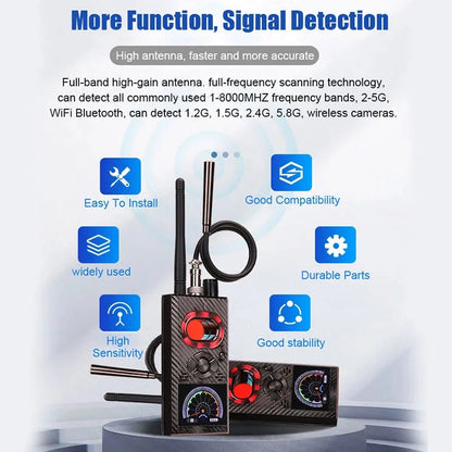Newest K99 Anti Spy Hidden Camera Detector RF Signal Wireless Camera Lens Bug GPS Tracker Magnetic GSM Device Scan...