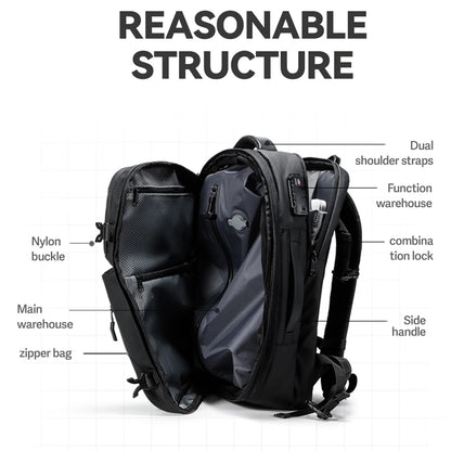 Men Travel Backpack vacuum compression 35L Laptop Backpack Business Large Capacity school Backpack Expanded Hiking backpack