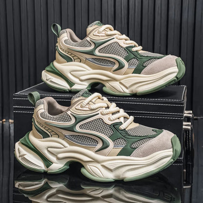 Chunky Sneakers Mens Designer Easy Matching Sport Shoes Fashion Casual Leather Fabric Breathable Height Increased Platform Shoes