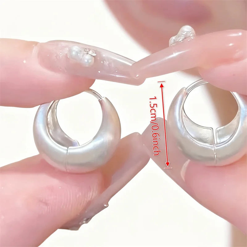 Vintage Gold Silver Color Round Hoop Earrings For Women Trendy Wire Drawing Design Earring Jewelry Party Accessories...