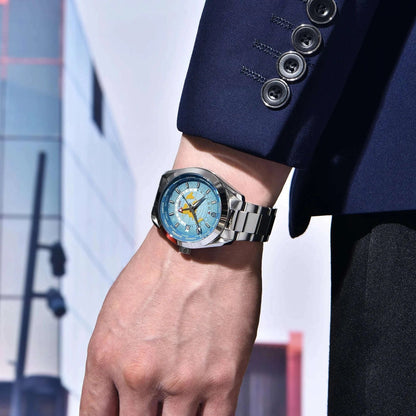 PAGANI DESIGN Mens Watch 2024 New Sapphire Mirror Stainless Steel NH34 Movt Mechanical Wristwatch for Man Multi-time zone Reloj