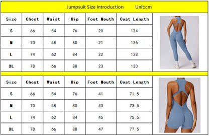 Scrunch Gym Jumpsuit Women's Fitness Suit Short Sets Sports Overalls for Woman Tracksuit Yoga Clothing Zipper Workout...
