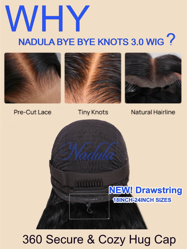 Nadula 7x5 Bye-Bye Knots Burmese Curly Glueless Wig with Finger Coil Ends No Slip Put On and Go Spiral Curls Human Hair Wigs