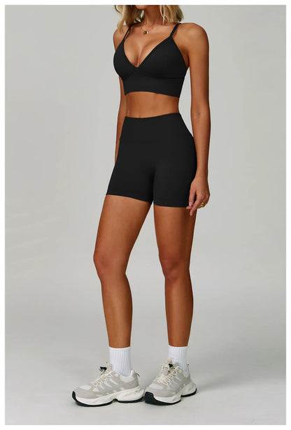2/3PCS Seamless Sport Yoga Set Women's Breathable High Waist Fitness Sportwear Women Sports underwear Set Gym Workout Clothes - Kimlud