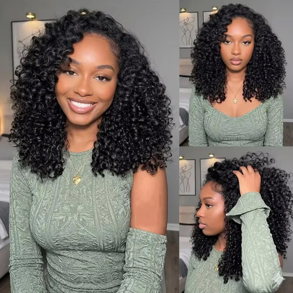 Burmese Curly Human Hair Wig 7x6 Hd Lace 200 Density Glueless Pre Plucked Long Wave Wig For Women Soft Comfortable...