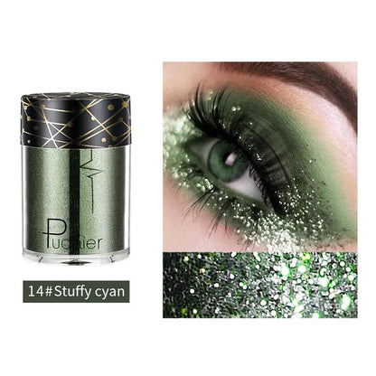 36 Colors Monochrome Eyeshadow Glitter Sequins High Gloss Face Body Glitter Pearlescent Easy-to-color Eye Shadow...