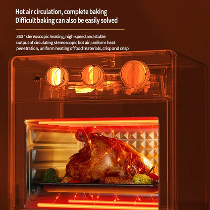 13L Air Fryers 26L Large Capacity Electric Fryer Oven Oilless Cooker Visible Window Household Kitchen Deep Fryer without Oil