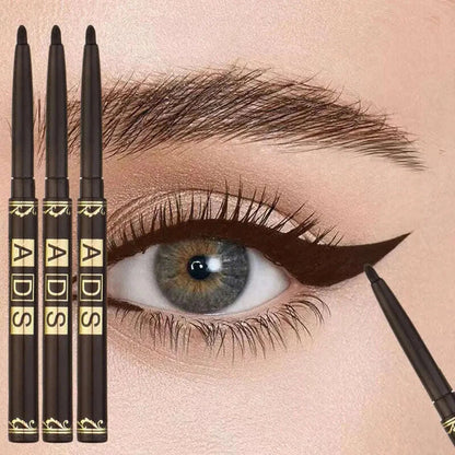 3pcs Black Eyeliner Pencils -Waterproof, Sweatproof & Smudge-Proofwith Easy Twist Application for Flawless Eye Makeup