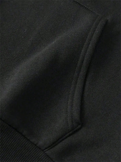 Men's "Reluctant Late Cat" Print Hoodie, Long Sleeves With Pockets, Made Of Soft Fabric, Casual Hooded Top For Daily & Holiday Wear