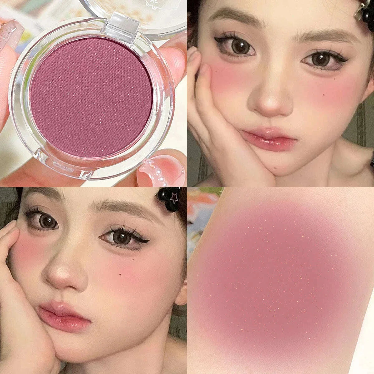 HISYI monochrome blush whitening matte cosmetics vitality girl nude makeup natural smudge monochrome blush plate