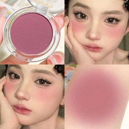 HISYI monochrome blush whitening matte cosmetics vitality girl nude makeup natural smudge monochrome blush plate