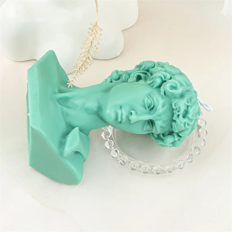 Fruit scented candles, natural plant scented white tea, lavender, David sculpted Aromatherapy candles 4.5X6.5cm