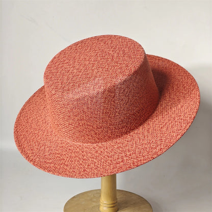 2026 New Hat Panama Straw Hat British Top Hat Men's and Women's Foldable Sun Shading Beach Hat Sun Protection hat