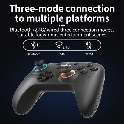 ANBERNIC RG P01 Wired Wireless Bluetooth Games Controller RGB Hall Effect Joystick XBOX Game Gamepad for PC Android IOS Steam