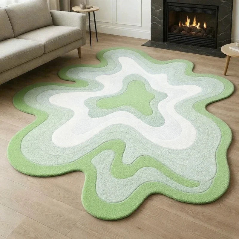 VIKAMA Dopamine Abstract Plush Rug Soft And Comfortable Irregular Shaped Rug For Living Rooms And Bedrooms Home Decoration - Kimlud