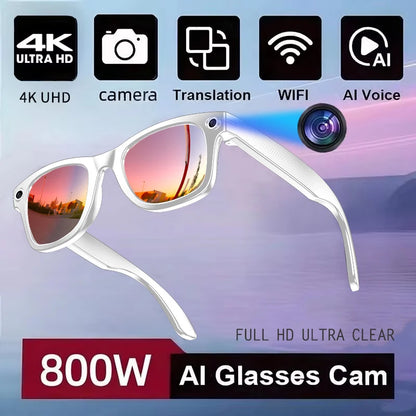 New 800W Camera AI Glasses Men Color-Changing Smart Translation Glasses Photo Video Recording Waterproof Call Smart Sunglasses - Kimlud