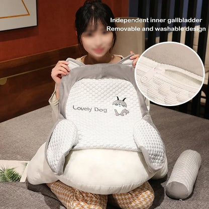 All Season Reading Pillow Office Sofa Bedside Back Cushion for Chair Bed Lumbar Support Cushions Backrest with Headrest...