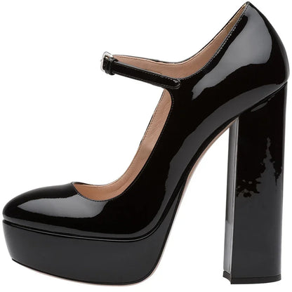 【Measure Your Feet Length Before Order】Luxury Women High Heel Platform Pumps Mary Janes Evening Dress Plus Size Shoe 10-CHC-11