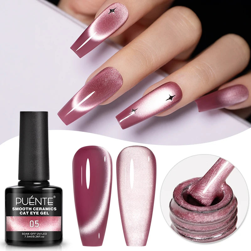 7.5ML Sparkling Reflective Glitter Gel Nail Polish Pink Purple Red Blue Colors Dark Flashing Nail Gel Soak Off UV Nail Varnish