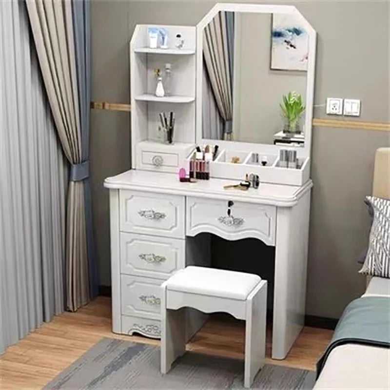 Modern Senior Vanity Table Beauty Classic Bedroom Makeup Vanity Table Storage Nordic tocador de maquillaje Home...