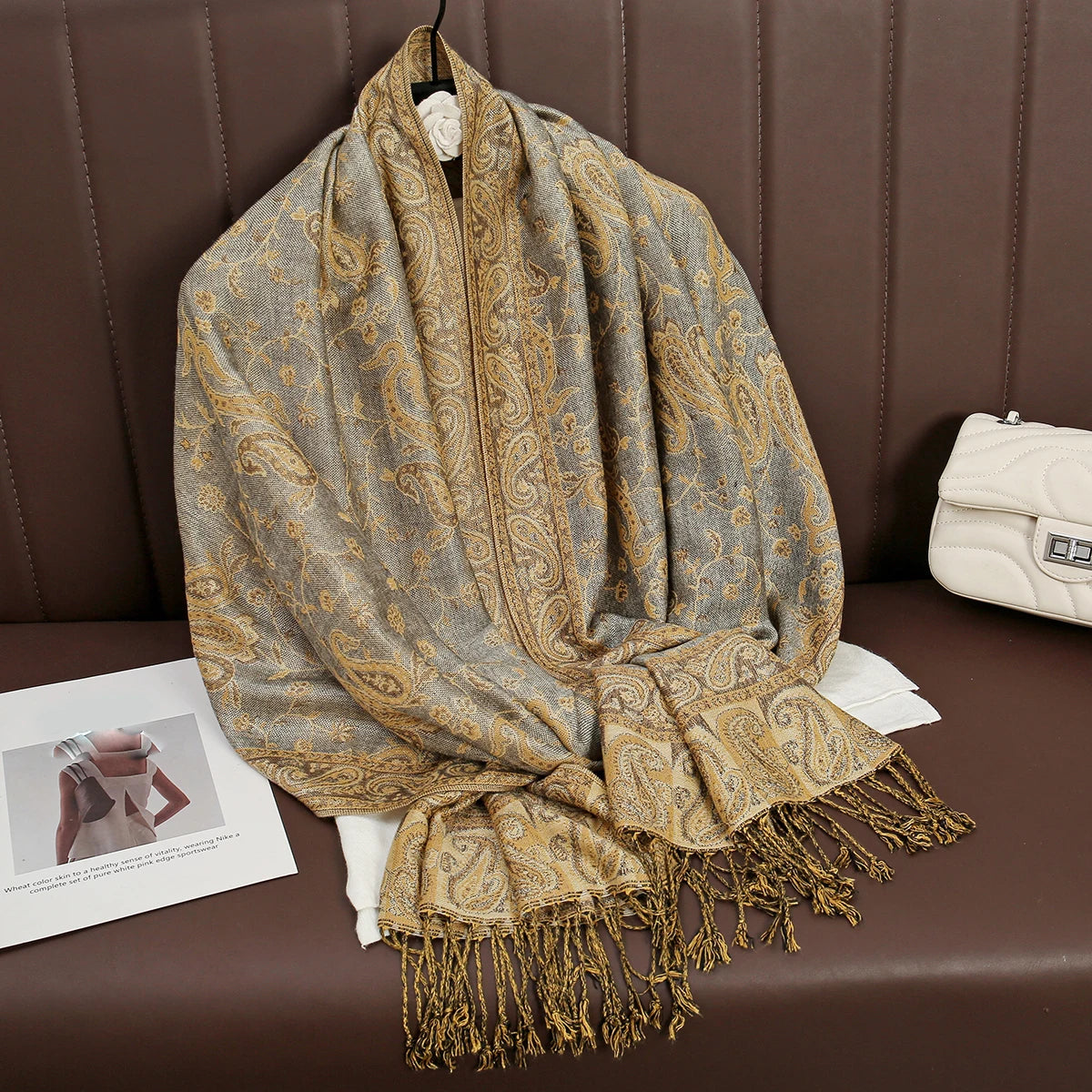Luxury Brand Autumn Cashmere Pashmina Shawl Lady Wrap Warm Winter Scarves Design Print Female Foulard Cotton Stoles...