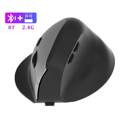 Bluetooth Mouse Vertical Mouse Ergonomic 2.4G Wireless Optical Mice 3 Adjustable DPI 800/1200/1600 6 Buttons for Laptop Desktop