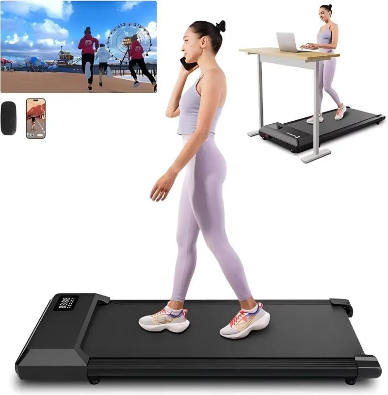 Superun 2-in-1 Home/Office 2.5 HP Walking Treadmill,mini Treadmills for Small Spaces with APP & Remote Control - Kimlud