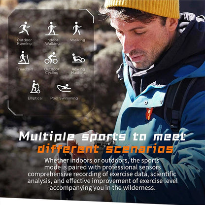 2025 New Men Smartwatch 1.5" HD Screen Military Watch Call IP68 Waterproof 100 Sport Modes Smart Watch with 600mAh Large Battery