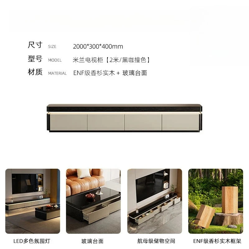 Elegant Space Saving TV Stand Eco Friendly Materials Sustainable Modern Aesthetics TV Stand Sliding Doors Living Room Furniture - Kimlud