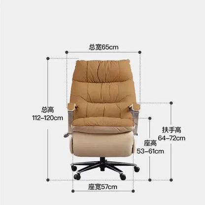 White Nordic Recliner Chair Ergonomic Bedroom Floor Modern Office Chair Working Conference Chaise De Bureau Office Furniture - Kimlud