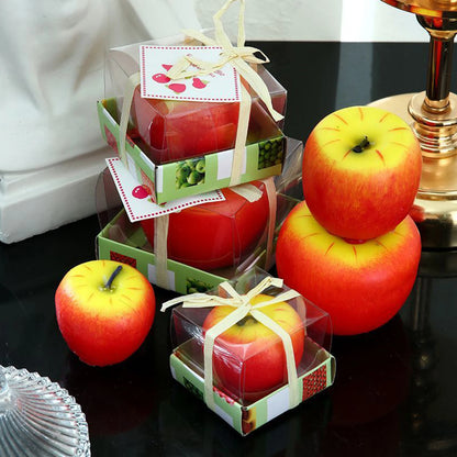Apple Candle Christmas Artificial Creative 3D Apple Shaped Candle Gifts for Wax Gifts for Christmas Party Home Table Decor