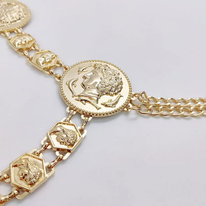 Fashion Gold Chain Belt Female Adjustable Dress Waistband Tassel Designer Belts For Women Luxury Brand Punk Goth  Accessory
