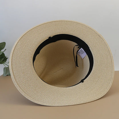 XL Big Size Sun Hat for Men Big Head Beach Panama Hat Man Wide Brim Straw Hat Designer  Classic Fedora