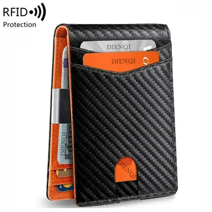 DIENQI Rfid Credit Card Holder Wallets Men Money Bag Purse Slim Thin Wallet for Men Small Short Purse Male Black Vallet Billfold