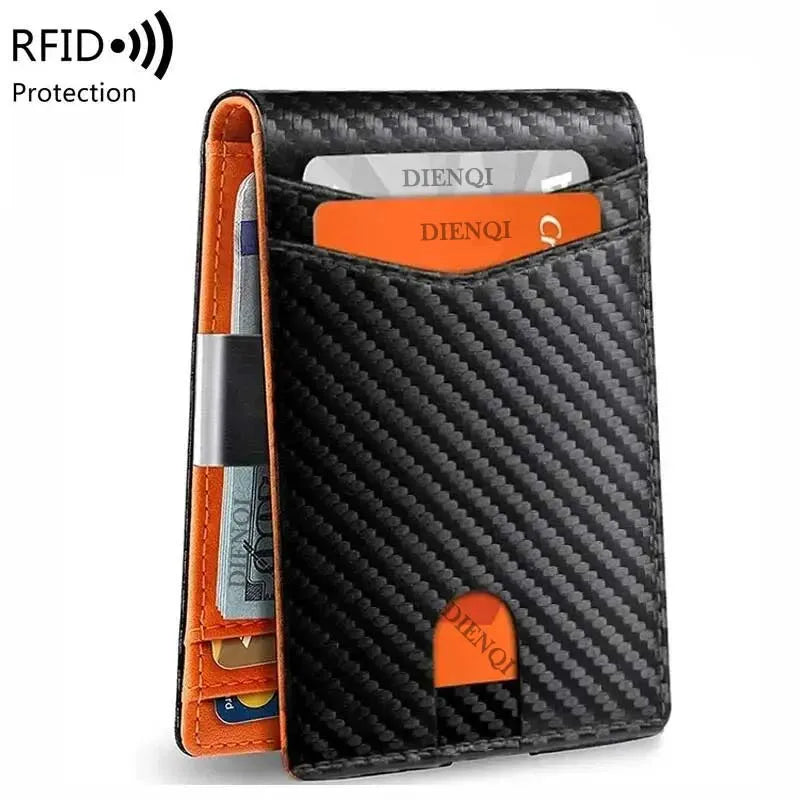 DIENQI Rfid Credit Card Holder Wallets Men Money Bag Purse Slim Thin Wallet for Men Small Short Purse Male Black Vallet Billfold