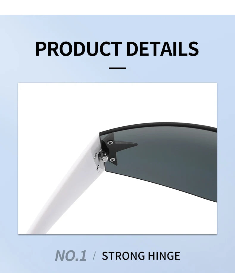 Fashion Sunglasses for Women Men Trendy Shield Wrap Around Sunglasses Oversized Fashion Frameless Sun Glasses