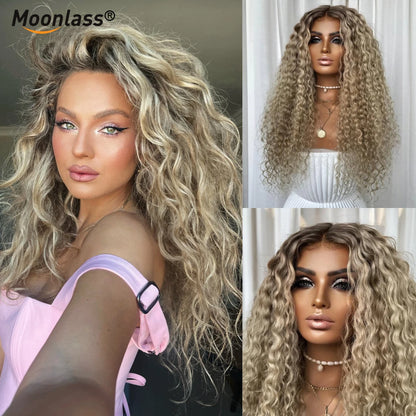Moonlass 260 Density Pearlescent Twilight 100% Virgin Hair Wig Kinky Curly 5x5 Glueless Wig Effortless Morning Routine...
