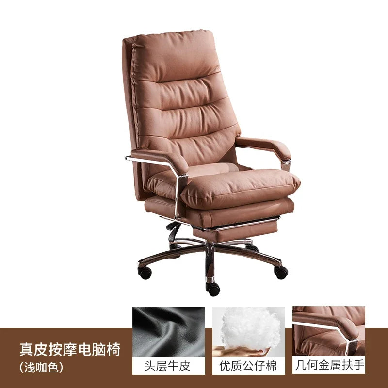 Modern Ergonomic Chair Comfy Nordic Designer Executive Footrest Backrest Wheels Chair Lazy Ergonomic Cadeira Gamer Furniture - Kimlud
