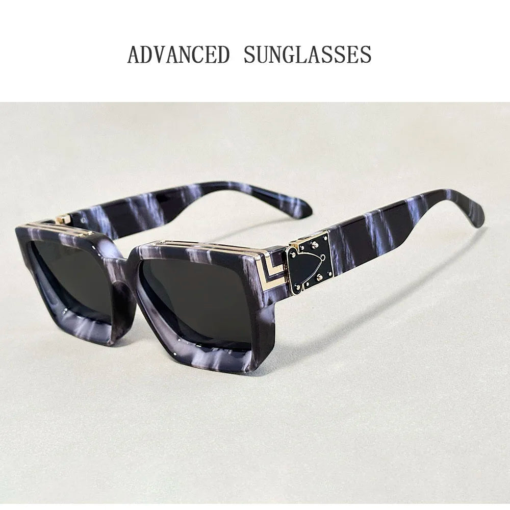 Senior Square Sunglass Men Vintage Millionaire Sunglasses Women Silver Retro Fashion Glasses Dropshipping Gafas De Sol Hombre