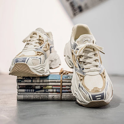 2026 New Thick - Soled Height - Increasing Men's Sneakers, Retro Style Mesh Breathable Versatile Casual Shoes