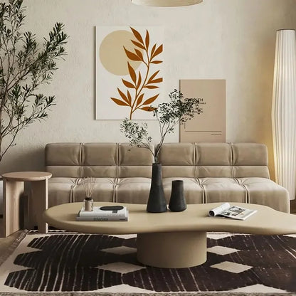 Nordic Wind Wood Art Coffee Table Aesthetic Living Room Cloud Shaped Tea Table 100/120/140/160cm Large Stolik Kawowy Furniture - Kimlud