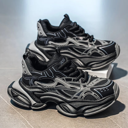Chunky Sneakers Mens Designer Easy Matching Sport Shoes Fashion Casual Leather Fabric Breathable Height Increased Platform Shoes