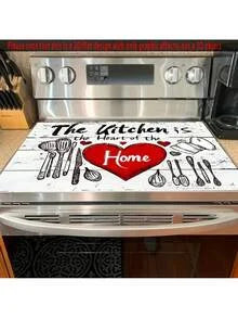 2D Flat Stove Cover Mat - Classic Tree Design with Intricate Branches & Leaves, Durable Rubber Table Protector for...