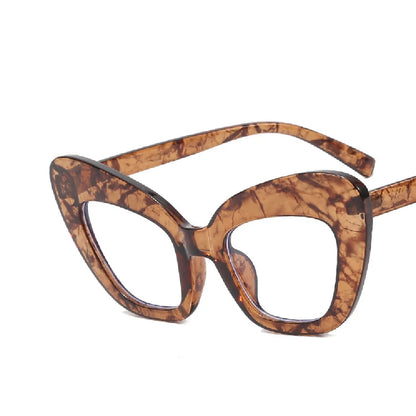 Cat Eye Anti Blue Light Eyewear Frame Women Oversized Vintage Clear Lens Leopard Eyeglasses Frame Computer Prescription...