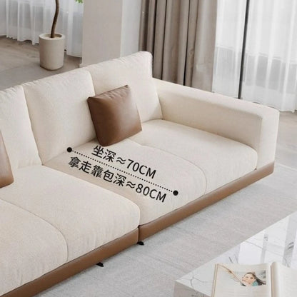 Connery Straight Sofa Linen-cotton Italian Light Luxury Modern Minimalist Living Room Furniture Villa Sofa with Small...