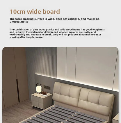 Soft package master bedroom, high-end and atmospheric storage with storage drawers, modern, simple and convenient double bed