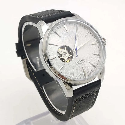 Men's Fashion Mechanical Watch NH38 Skeleton Dial Design Vintage Round Case Transparent Cover Men's Watch